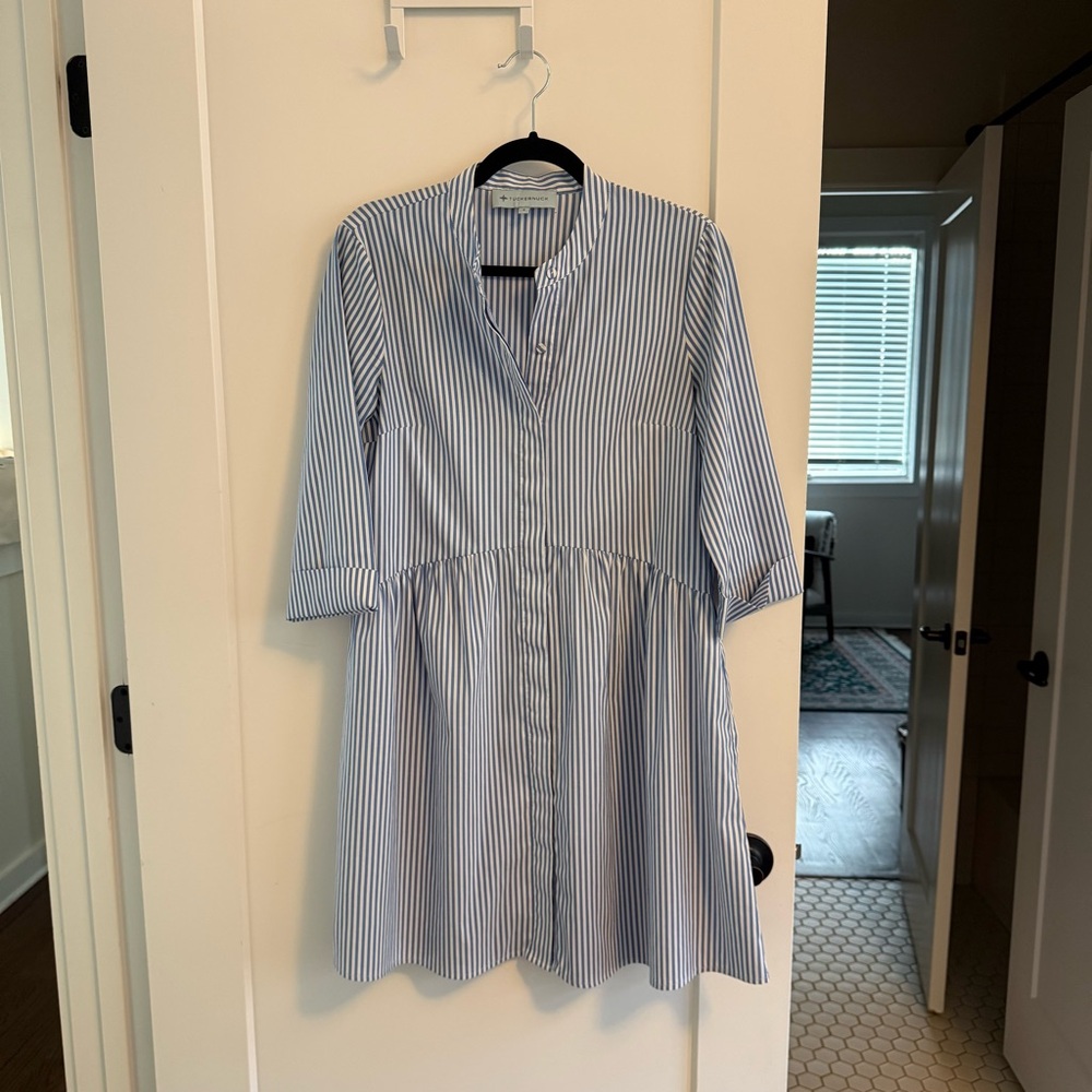 Tuckernuck Blue Stripe Royal Shirt Dress